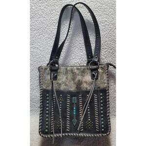 Montana West Tote Handbag Shoulder Bag Turq Arrow Studded WesternConcealed Carry